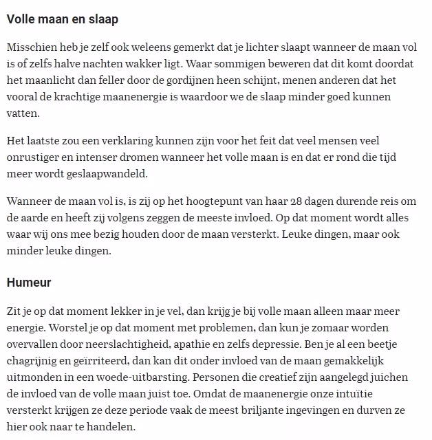 maan vervolg