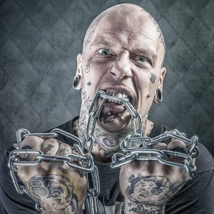 tattooed face Steve Geerts Royal Bastard