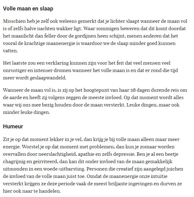 maan vervolg