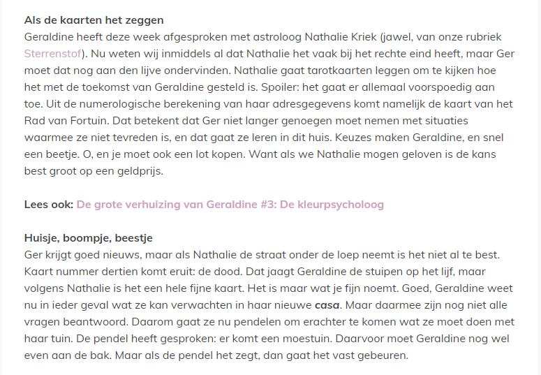 De grote verhuizing van Geraldine